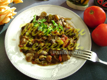 Göbələkli Ciyər Yeməksı